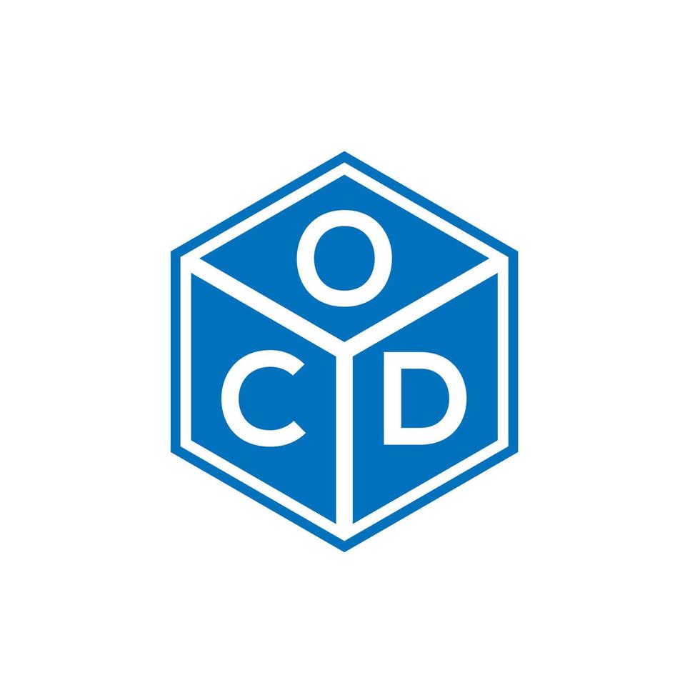 ocd-Buchstaben-Logo-Design auf schwarzem Hintergrund. ocd kreative Initialen schreiben Logo-Konzept. ocd-Briefgestaltung. vektor