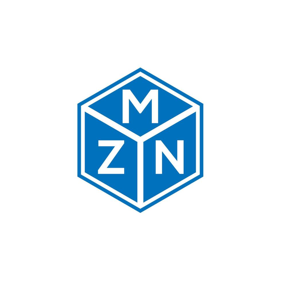 mzn-Buchstaben-Logo-Design auf schwarzem Hintergrund. mzn kreative Initialen schreiben Logo-Konzept. mzn Briefgestaltung. vektor