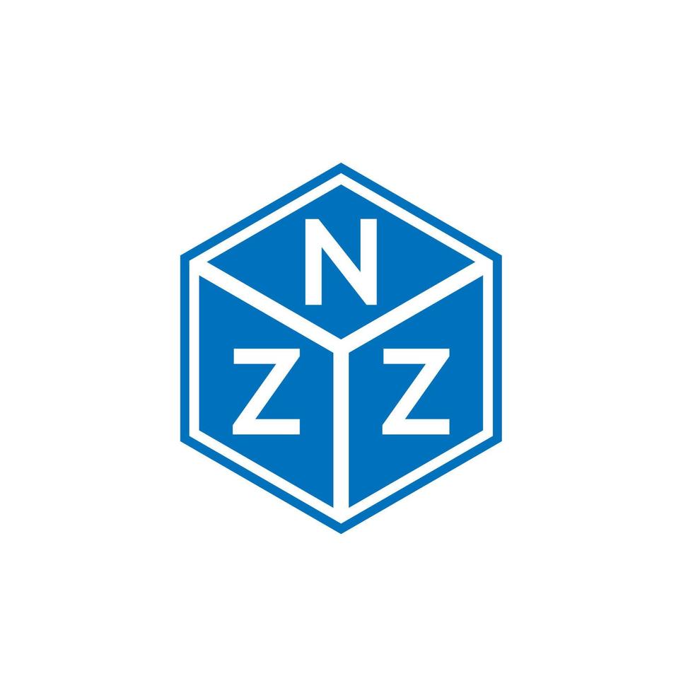 nzz-Buchstaben-Logo-Design auf schwarzem Hintergrund. nzz kreative Initialen schreiben Logo-Konzept. nzz Briefgestaltung. vektor