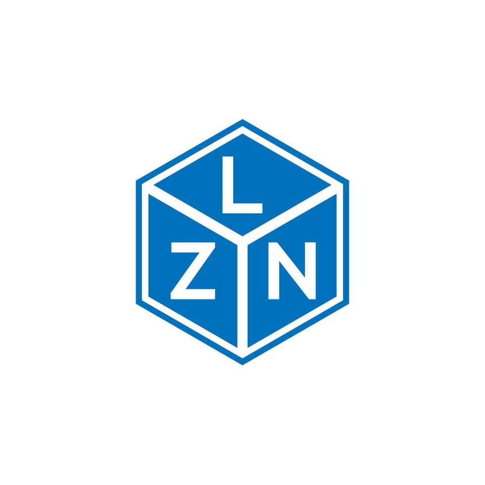 lzn kreativa initialer brev logotyp koncept. lzn letter design.lzn bokstav logo design på svart bakgrund. lzn kreativa initialer brev logotyp koncept. lzn bokstavsdesign. vektor