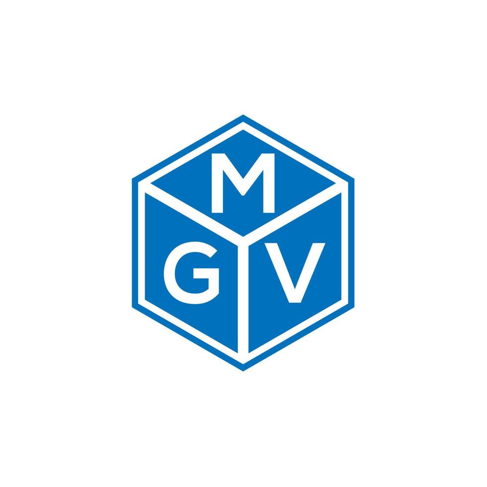 mgv brev logotyp design på svart bakgrund. mgv kreativa initialer brev logotyp koncept. mgv bokstavsdesign. vektor