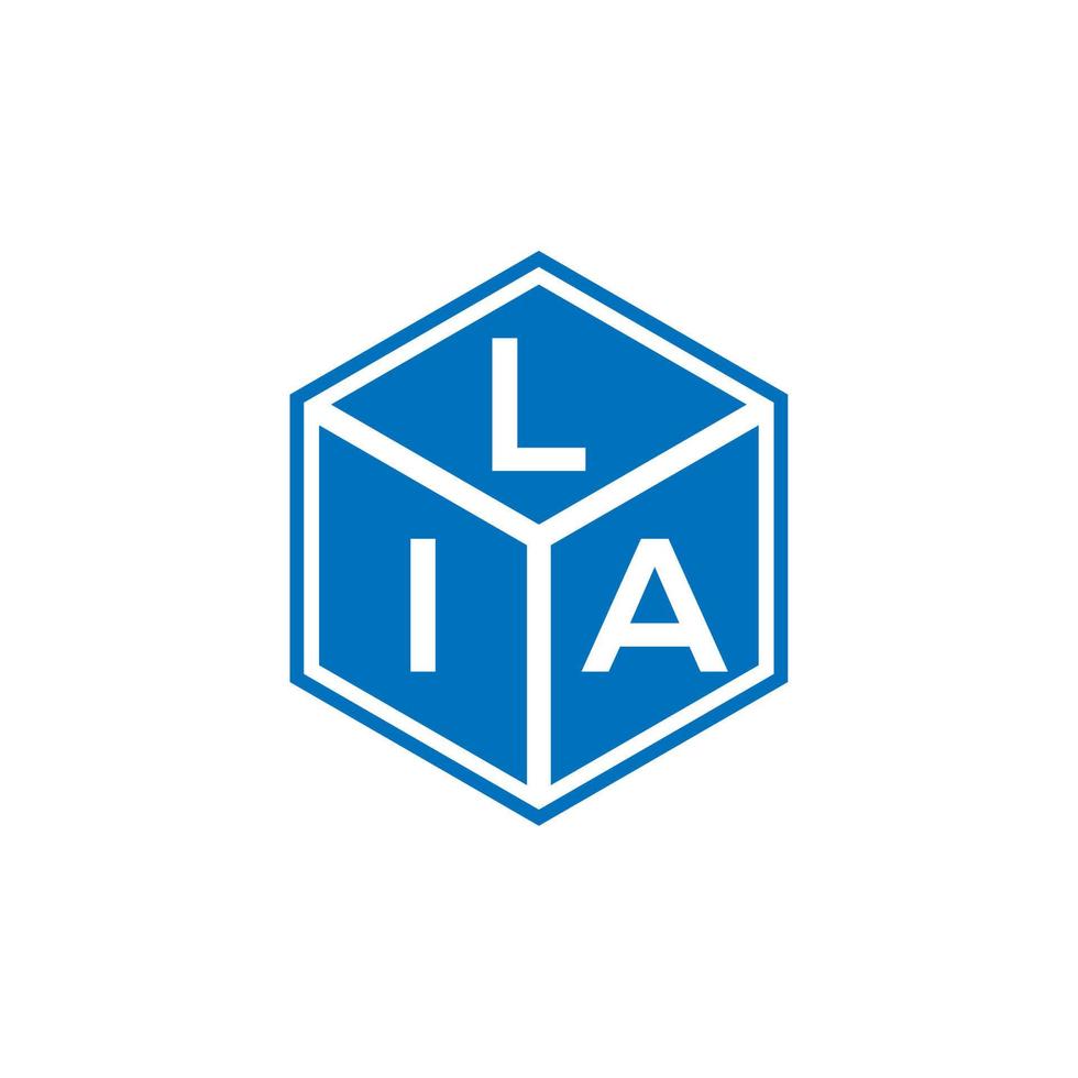 lia brev logotyp design på svart bakgrund. lia kreativa initialer brev logotyp koncept. lia bokstavsdesign. vektor