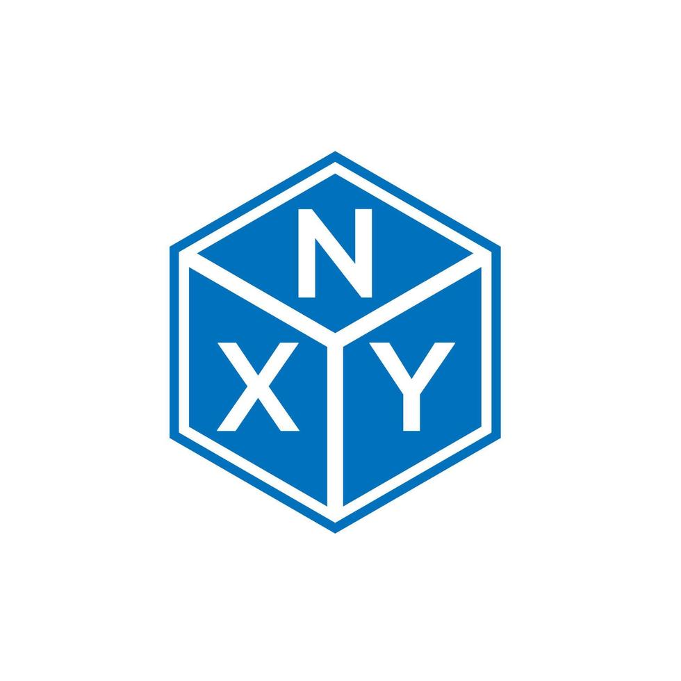 nxy brev logotyp design på svart bakgrund. nxy kreativa initialer brev logotyp koncept. nxy bokstavsdesign. vektor
