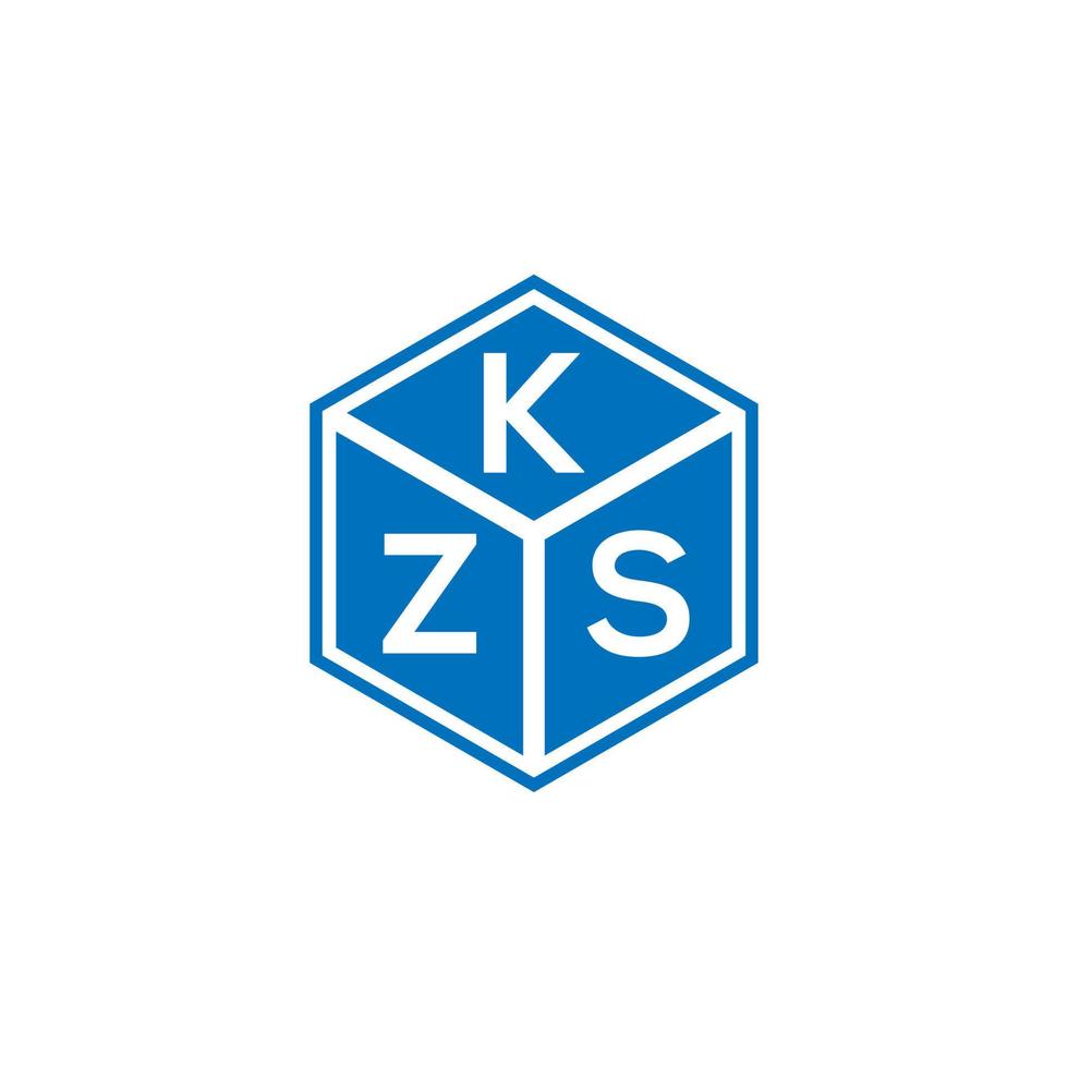 kzs brev logotyp design på svart bakgrund. kzs kreativa initialer bokstavslogotyp koncept. kzs bokstavsdesign. vektor