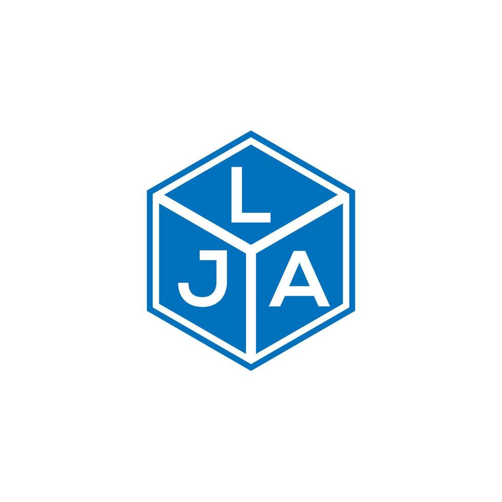 lja-Buchstaben-Logo-Design auf schwarzem Hintergrund. lja kreatives Initialen-Buchstaben-Logo-Konzept. lja Briefgestaltung. vektor