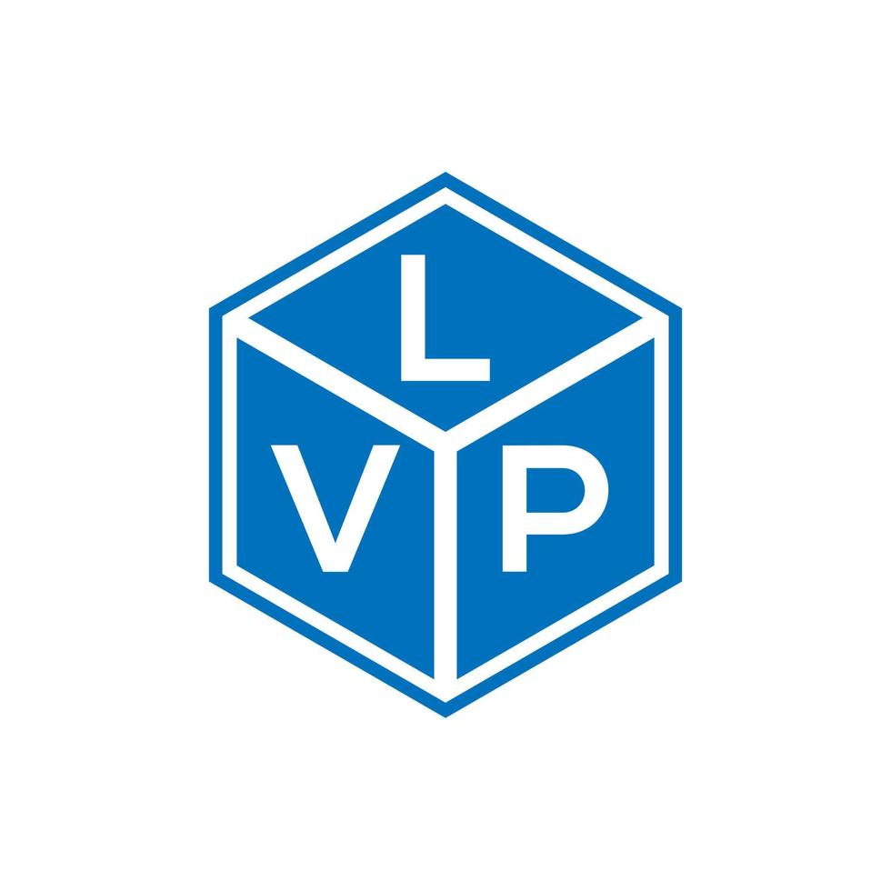 lvp brev logotyp design på svart bakgrund. lvp kreativa initialer brev logotyp koncept. lvp brev design. vektor