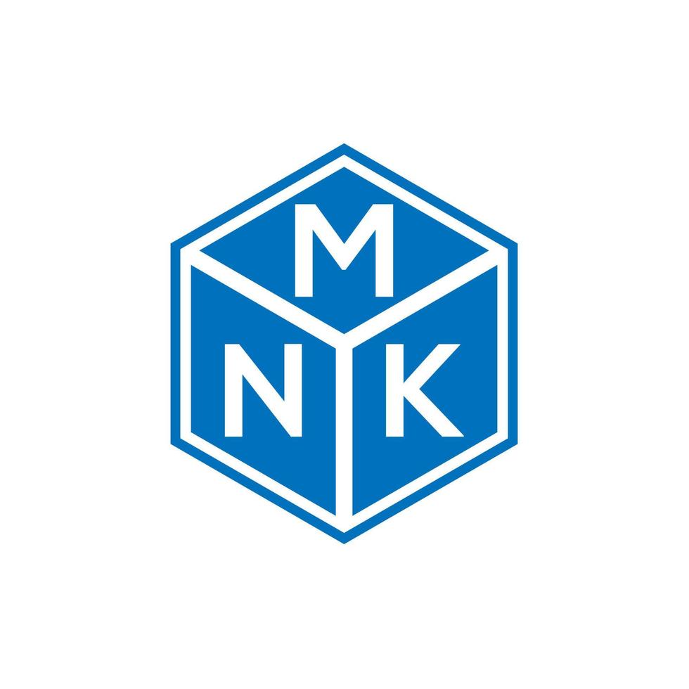 mnk brev logotyp design på svart bakgrund. mnk kreativa initialer brev logotyp koncept. mnk bokstavsdesign. vektor