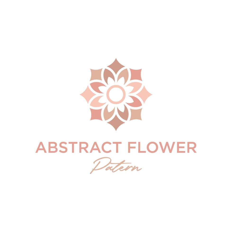 Luxus-Blumenmuster-Logo-Design-Vorlage vektor