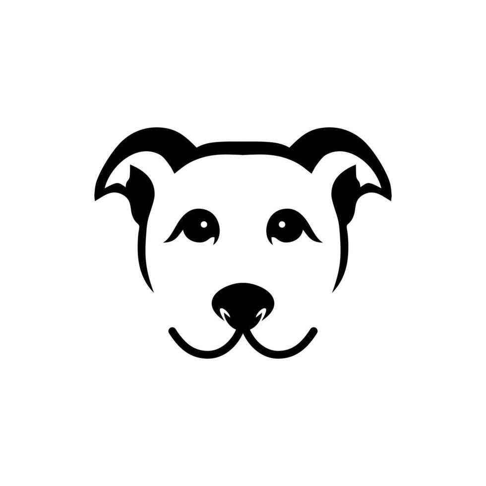 hund. en minimalistisk och modern illustration för hundlogotypen vektor