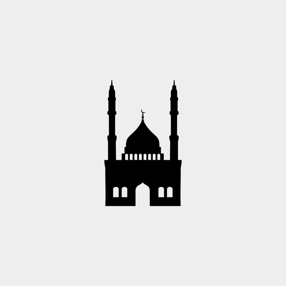 Moschee-Silhouette. Gestaltungselemente der Moschee vektor