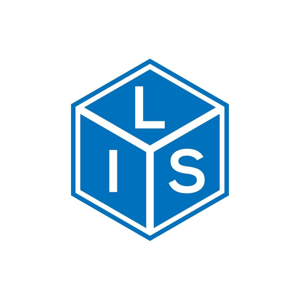 lis-Brief-Logo-Design auf schwarzem Hintergrund. lis kreatives Initialen-Buchstaben-Logo-Konzept. lis Briefdesign. vektor