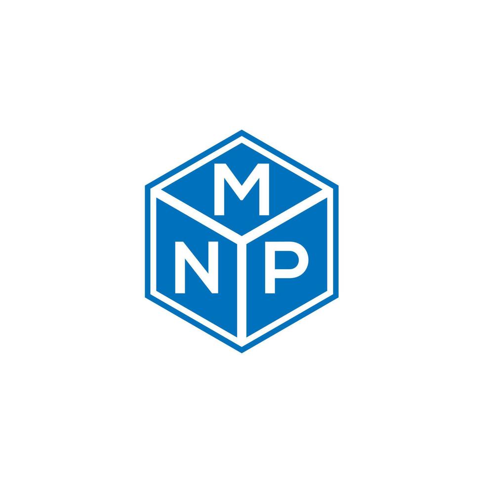 mnp-Buchstaben-Logo-Design auf schwarzem Hintergrund. mnp kreatives Initialen-Buchstaben-Logo-Konzept. mnp Briefgestaltung. vektor