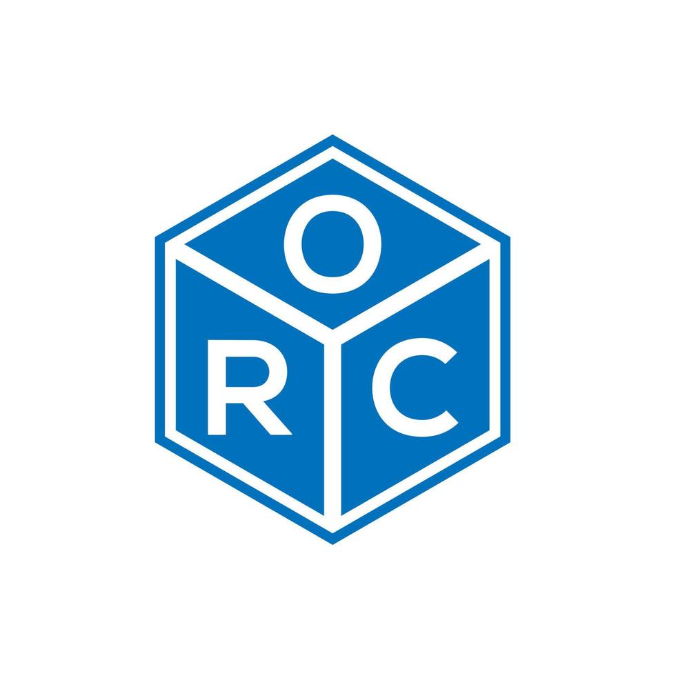 orc brev logotyp design på svart bakgrund. orc kreativa initialer brev logotyp koncept. orc bokstav design. vektor