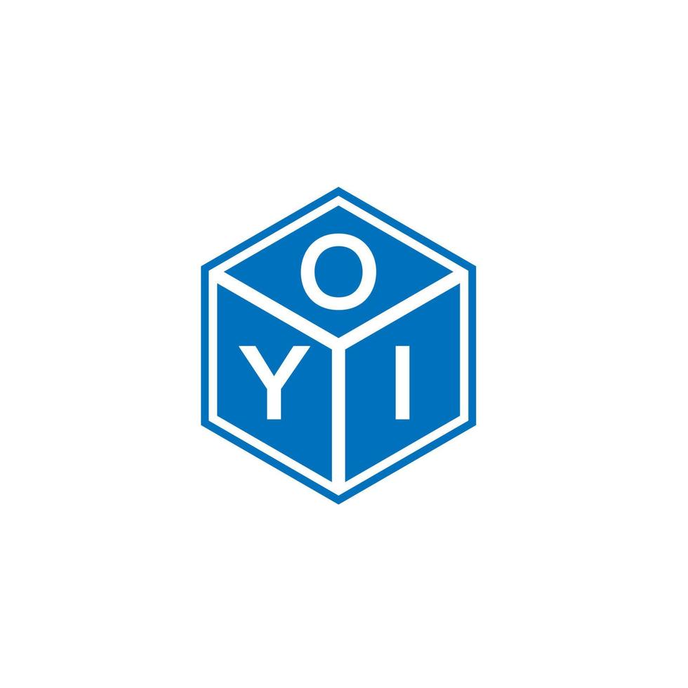 oyi brev logotyp design på svart bakgrund. oyi kreativa initialer brev logotyp koncept. oyi bokstavsdesign. vektor