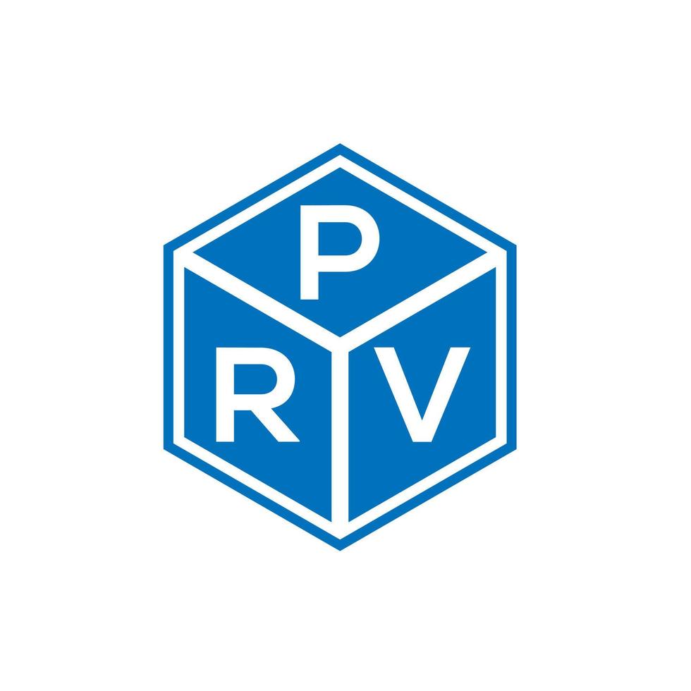 prv-Buchstaben-Logo-Design auf schwarzem Hintergrund. prv kreatives Initialen-Brief-Logo-Konzept. prv Briefgestaltung. vektor