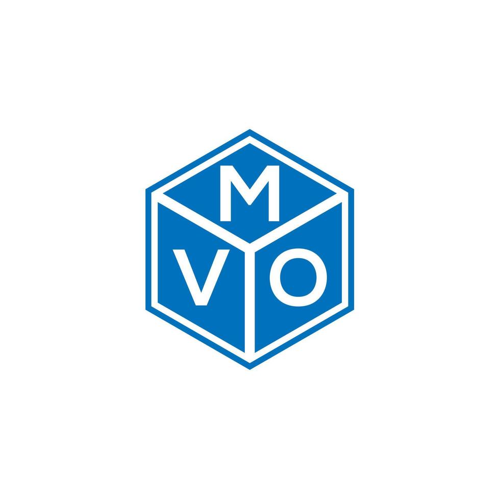 mvo brev logotyp design på svart bakgrund. mvo kreativa initialer brev logotyp koncept. mvo bokstavsdesign. vektor