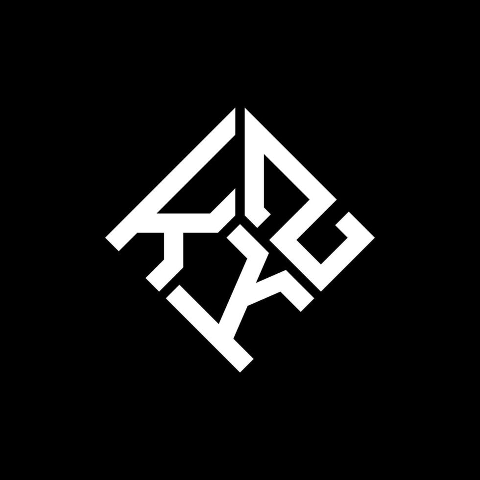 kzk-Buchstaben-Logo-Design auf schwarzem Hintergrund. kzk kreative Initialen schreiben Logo-Konzept. kzk Briefgestaltung. vektor