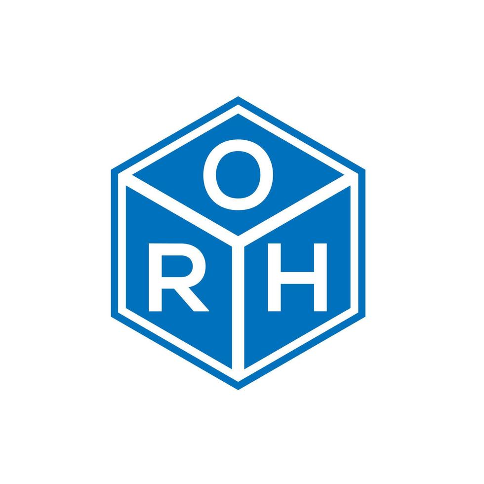 orh brev logotyp design på svart bakgrund. orh kreativa initialer brev logotyp koncept. orh bokstavsdesign. vektor