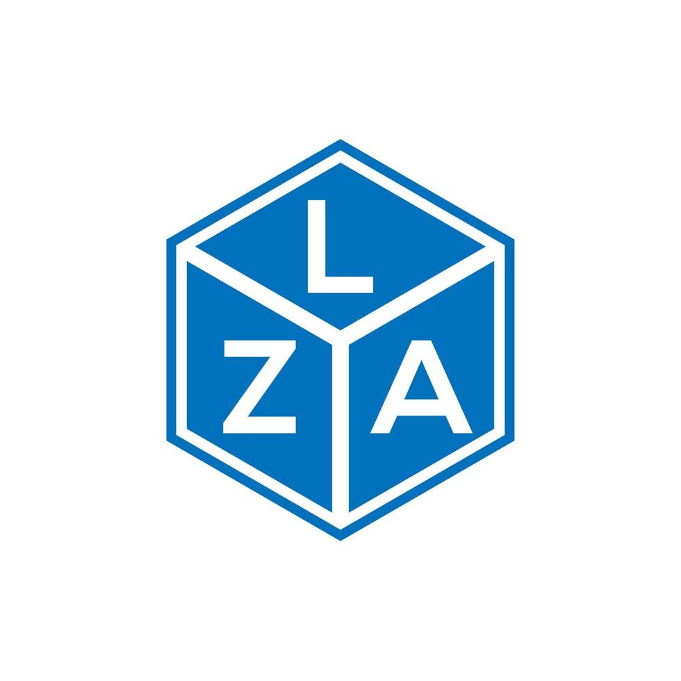 lza brev logotyp design på svart bakgrund. lza kreativa initialer brev logotyp koncept. lza bokstavsdesign. vektor