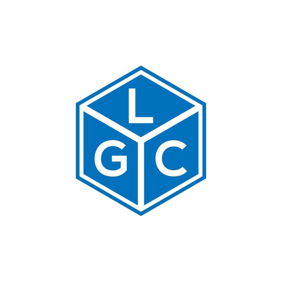 lgc brev logotyp design på svart bakgrund. lgc kreativa initialer brev logotyp koncept. lgc bokstavsdesign. vektor