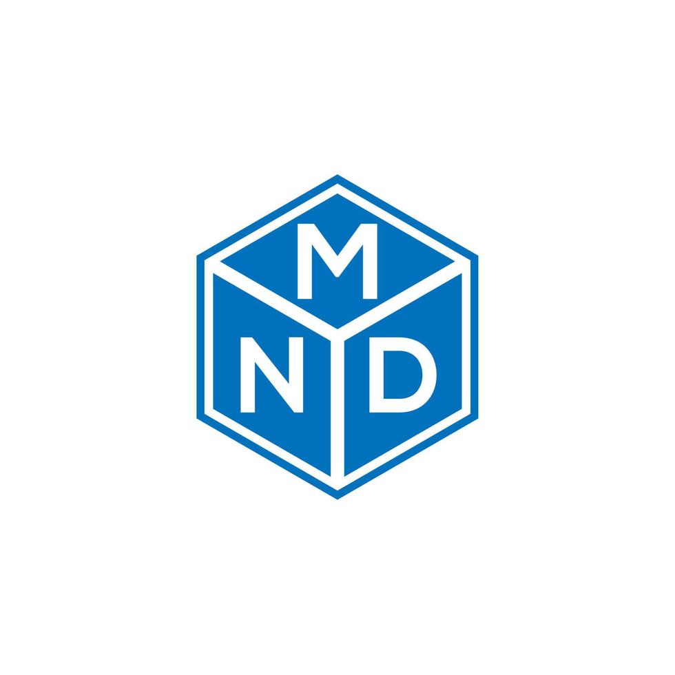 MND-Brief-Logo-Design auf schwarzem Hintergrund. mnd kreatives Initialen-Buchstaben-Logo-Konzept. mnd Briefgestaltung. vektor