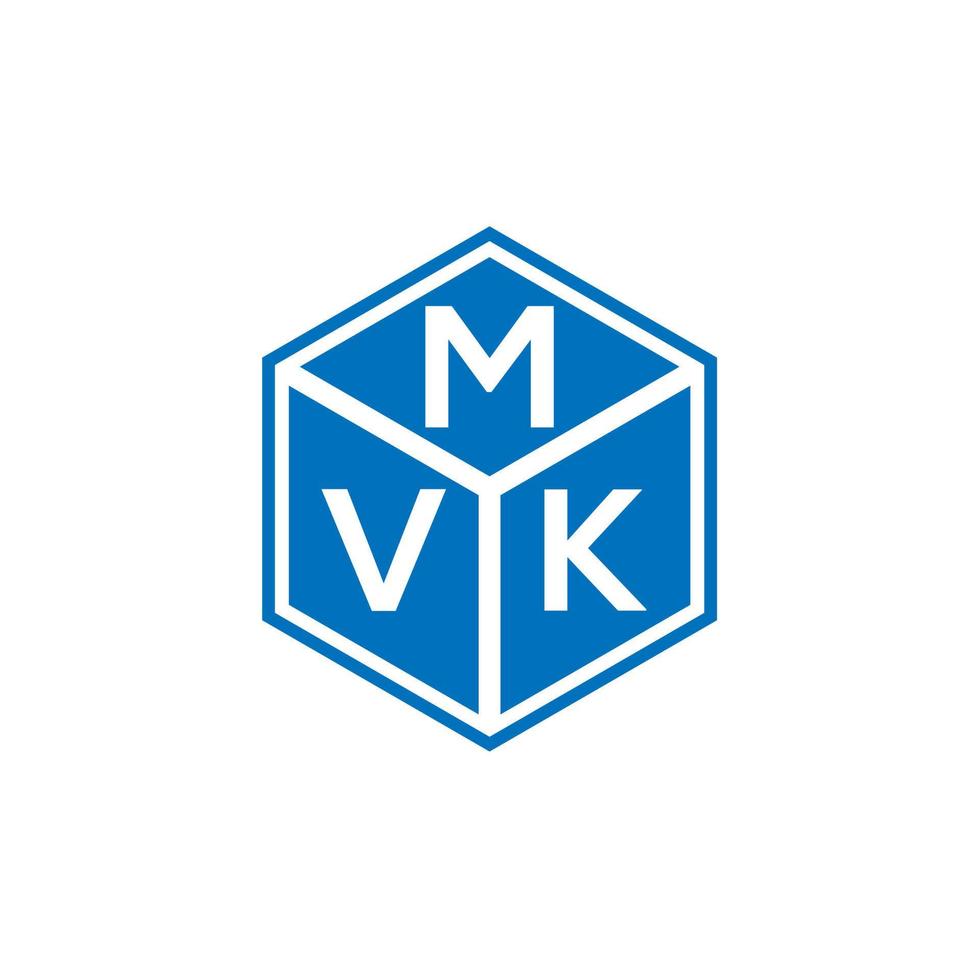 mvk brev logotyp design på svart bakgrund. mvk kreativa initialer bokstavslogotyp koncept. mvk bokstavsdesign. vektor