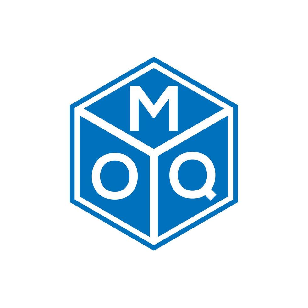 MOQ-Brief-Logo-Design auf schwarzem Hintergrund. moq kreative Initialen schreiben Logo-Konzept. MOQ-Briefdesign. vektor