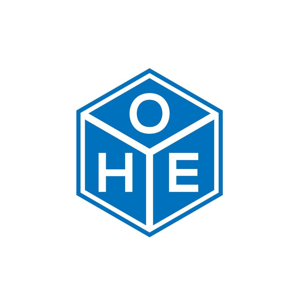 ohe brev logotyp design på svart bakgrund. ohe kreativa initialer bokstavslogotyp koncept. åh bokstavsdesign. vektor