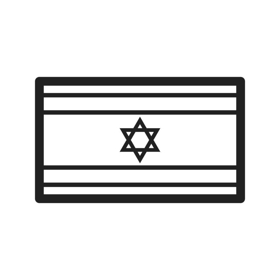 Israel linje ikon vektor