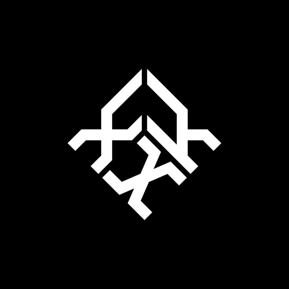 xkx brev logotyp design på svart bakgrund. xkx kreativa initialer brev logotyp koncept. xkx bokstavsdesign. vektor