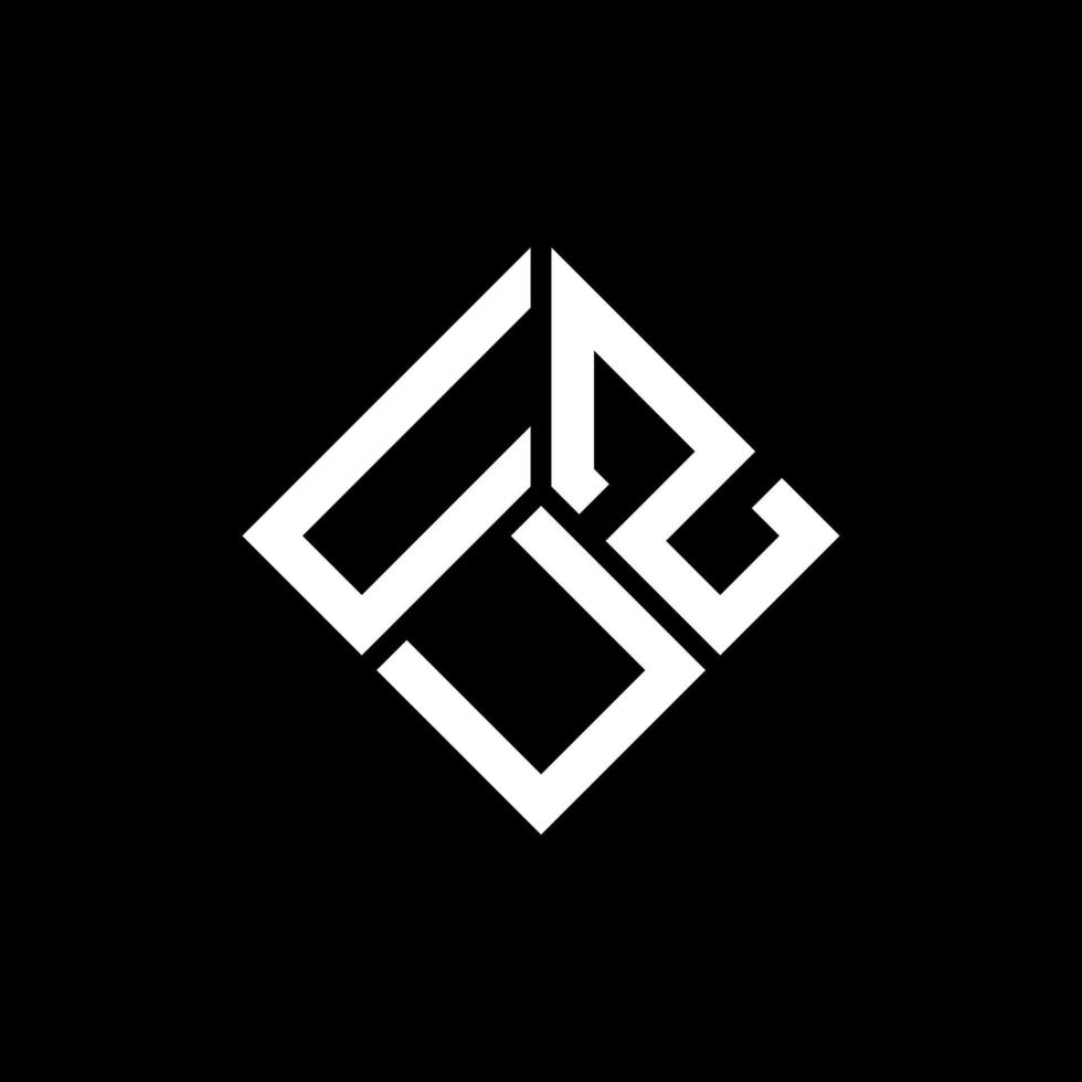 uzu brev logotyp design på svart bakgrund. uzu kreativa initialer bokstavslogotyp koncept. uzu bokstavsdesign. vektor