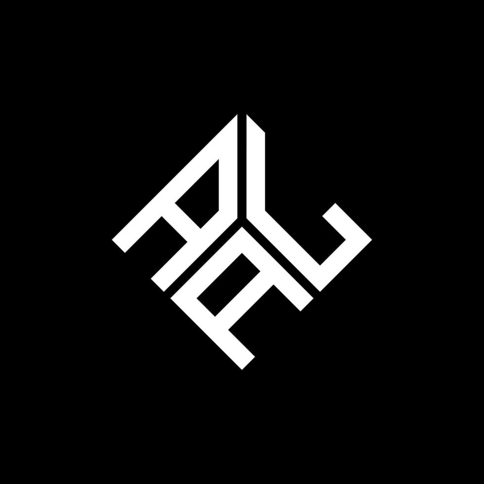 ala-Buchstaben-Logo-Design auf schwarzem Hintergrund. ala kreative Initialen schreiben Logo-Konzept. ala Briefgestaltung. vektor