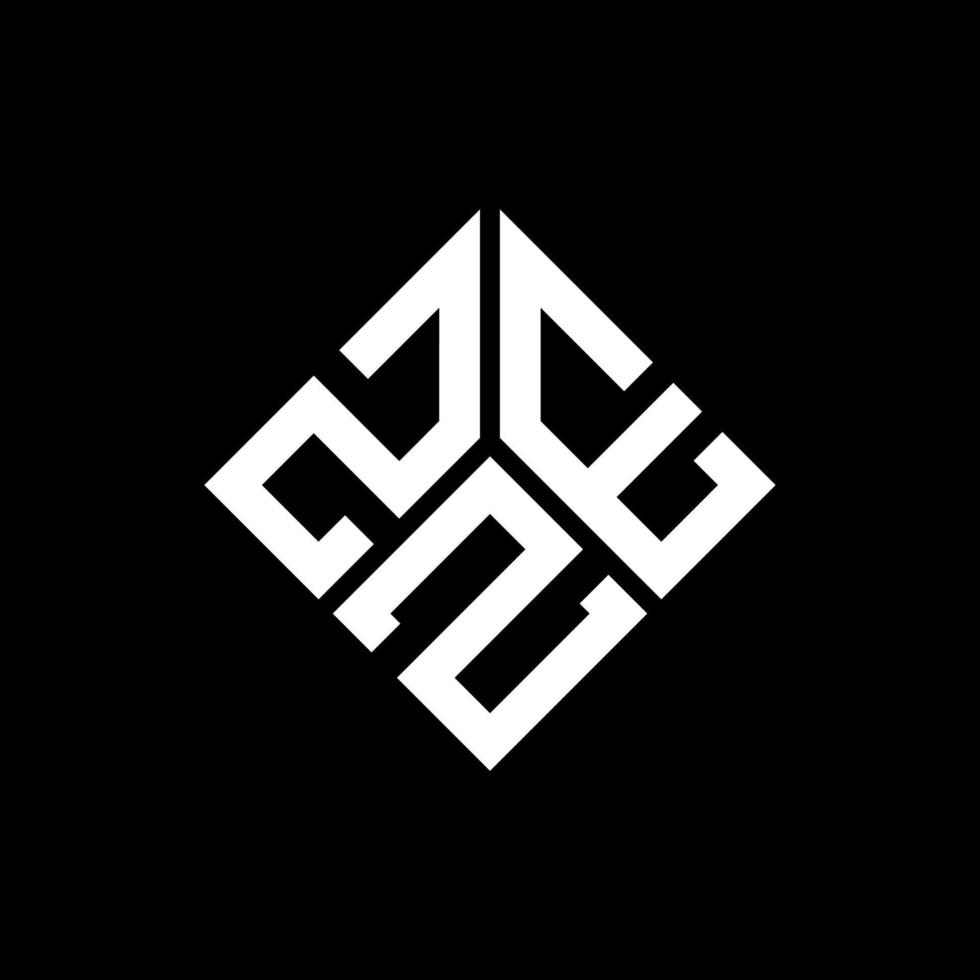 zez-Buchstaben-Logo-Design auf schwarzem Hintergrund. zez kreatives Initialen-Buchstaben-Logo-Konzept. zez Briefgestaltung. vektor