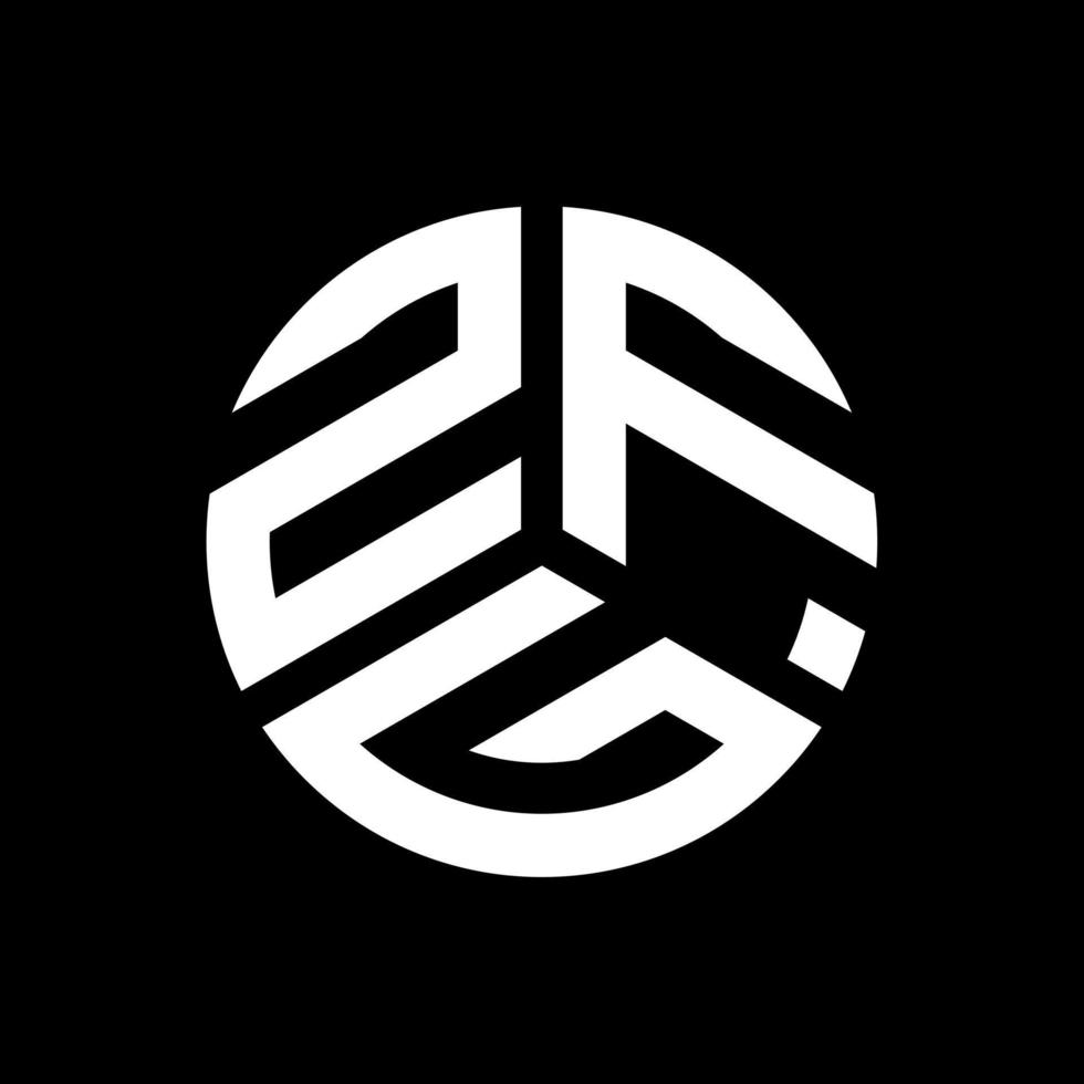 zfg brev logotyp design på svart bakgrund. zfg kreativa initialer bokstavslogotyp koncept. zfg bokstavsdesign. vektor