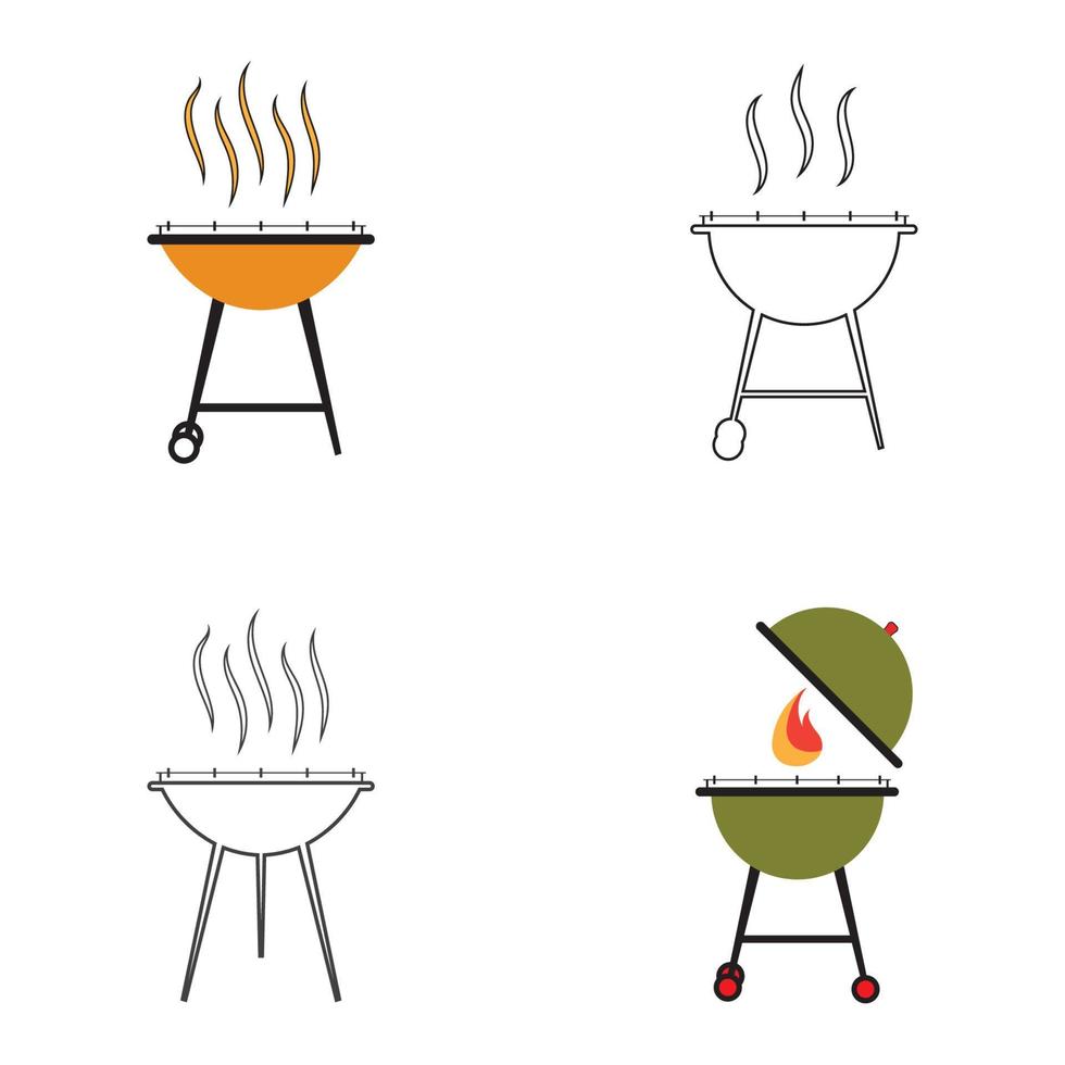 grill ikon vektor illustration