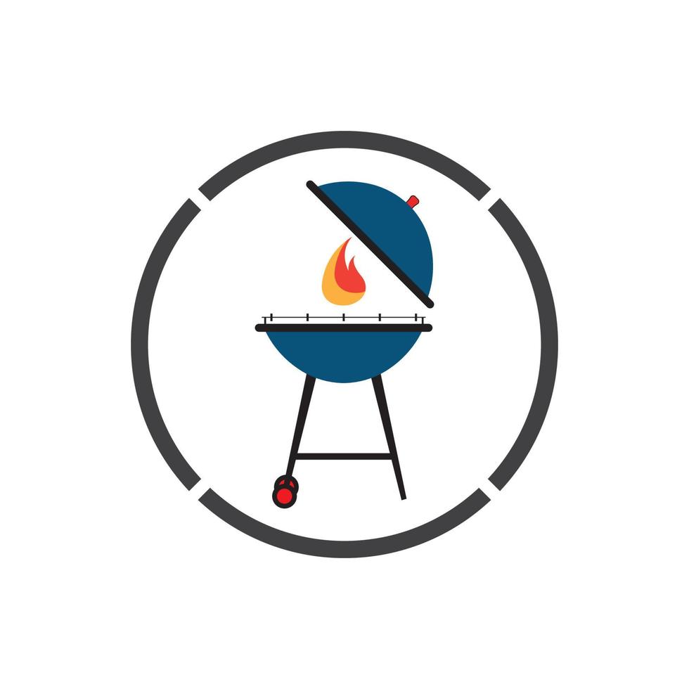 Grill-Symbol-Vektor-Illustration vektor