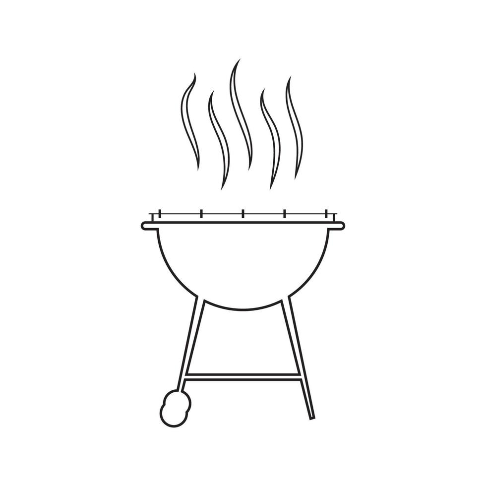 grill ikon vektor illustration