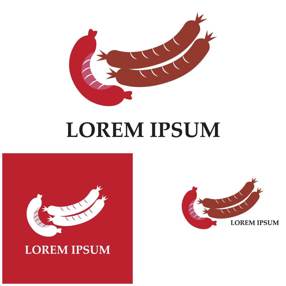 Wurst Symbol Illustration Vektor Hintergrund