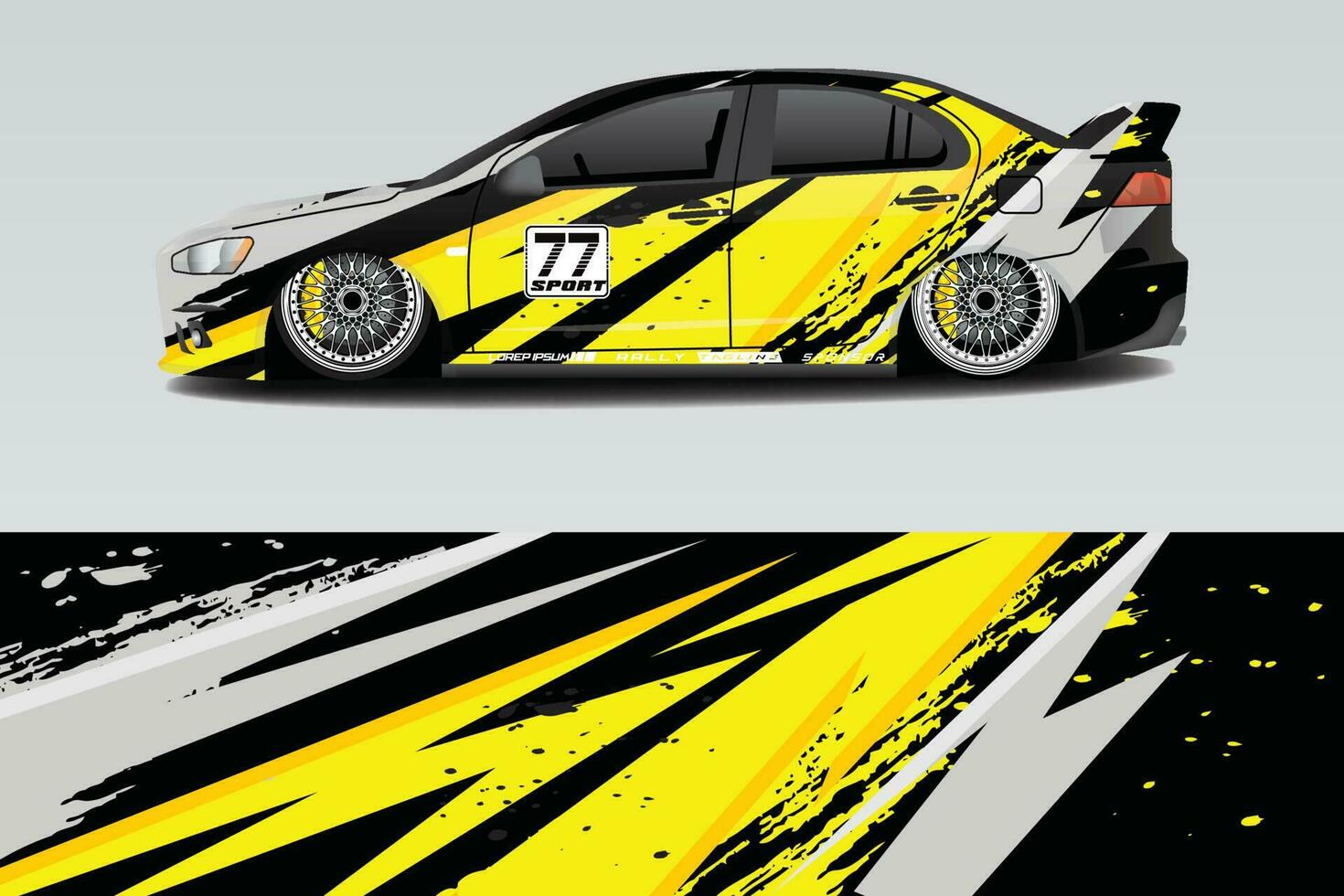 racerbil livery design vektor