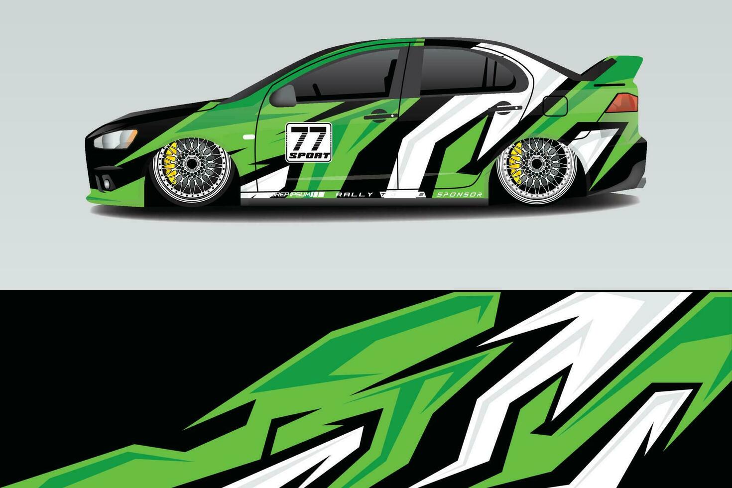 racerbil livery design vektor