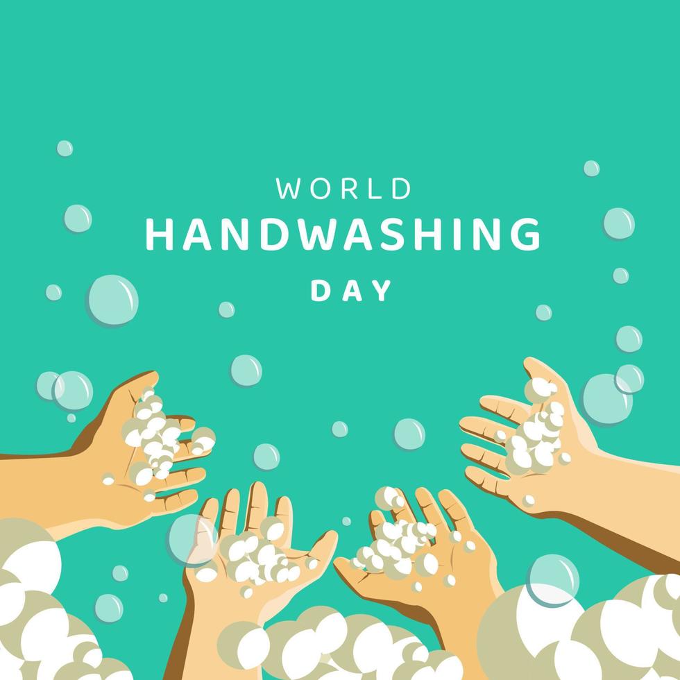 världen handtvätt dag vektor illustration