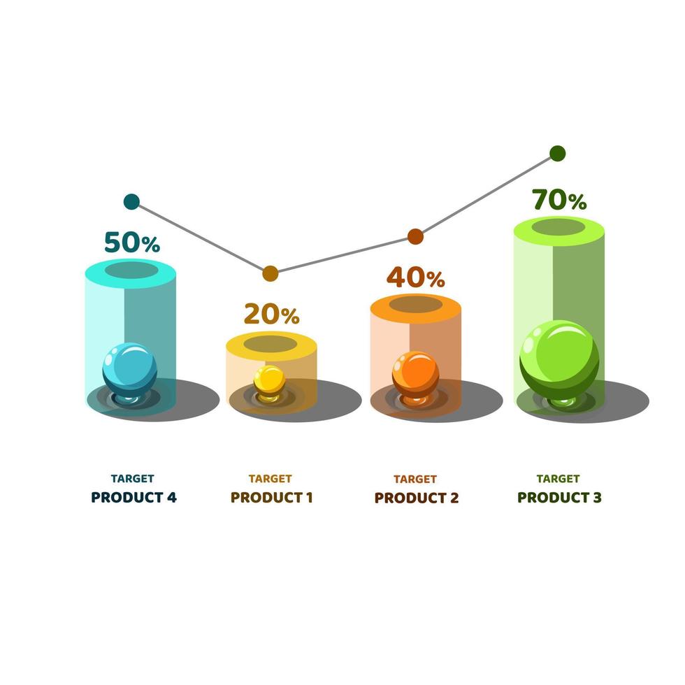 3D-Vektor-Infografik-Designelemente vektor