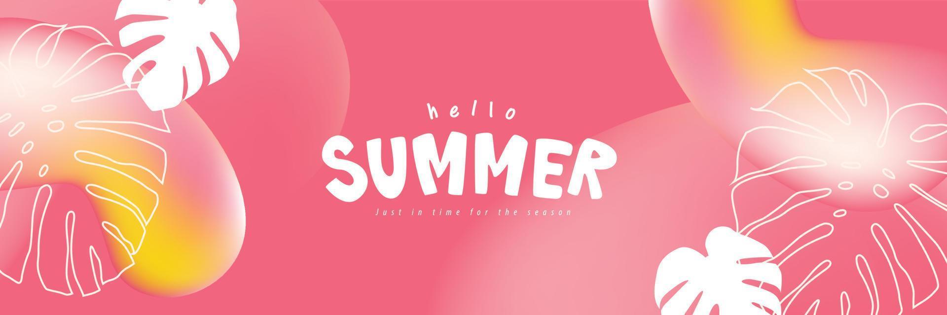 buntes Sommer-Hintergrund-Layout-Banner-Design vektor