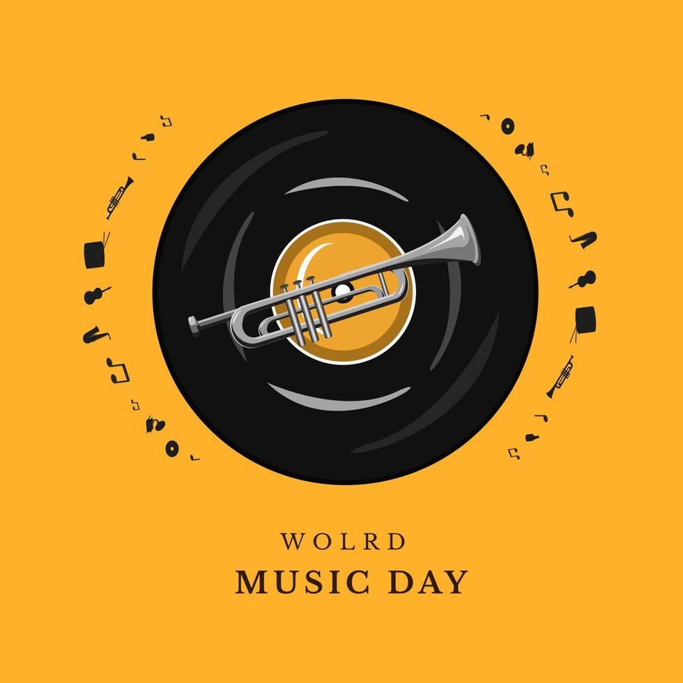 världsmusikdagen vektor