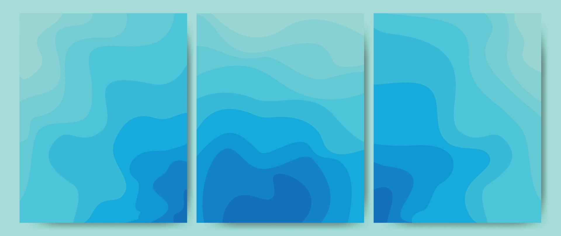 abstrakter Hintergrund von Meereswellen, Meerwasser, Flüssen, Seen. Vorlage Textur Aqua mit einem Muster aus Wellenlinien. ideal für Abdeckungen, Textildrucke, Stoffe, Tapeten. Vektor-Illustration. vektor