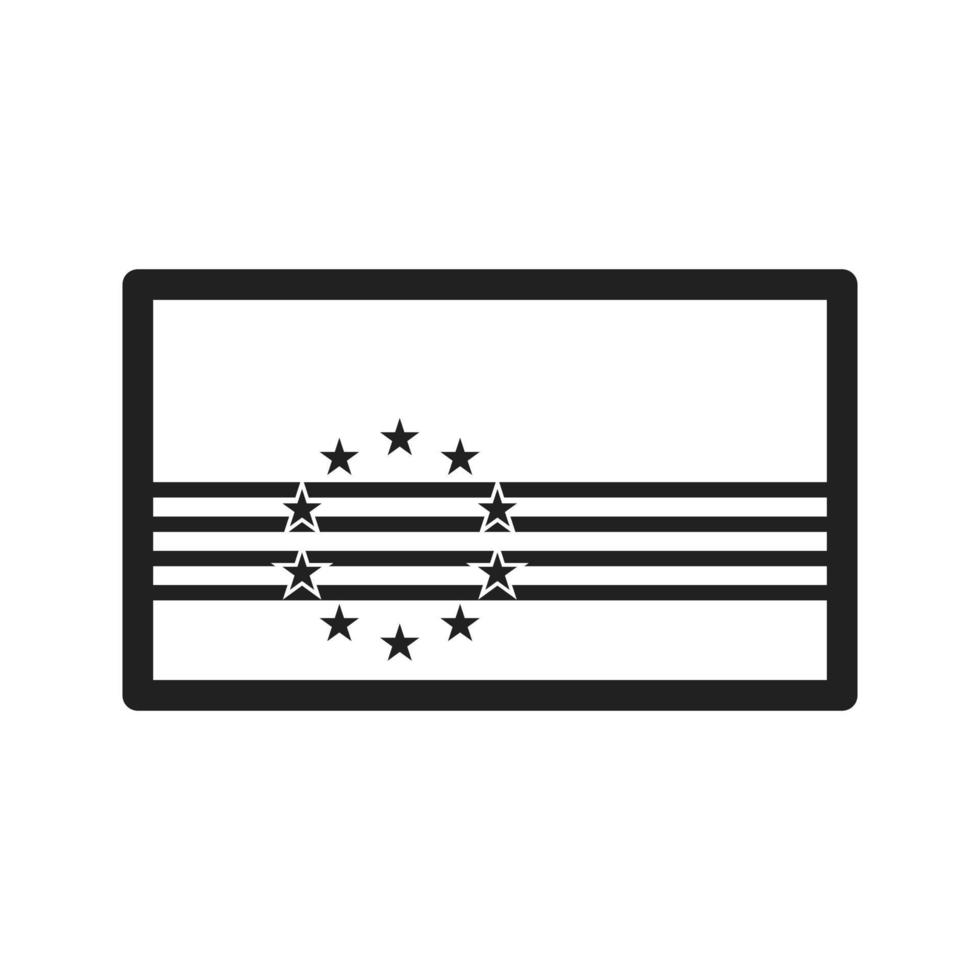 Kap Verde linje ikon vektor