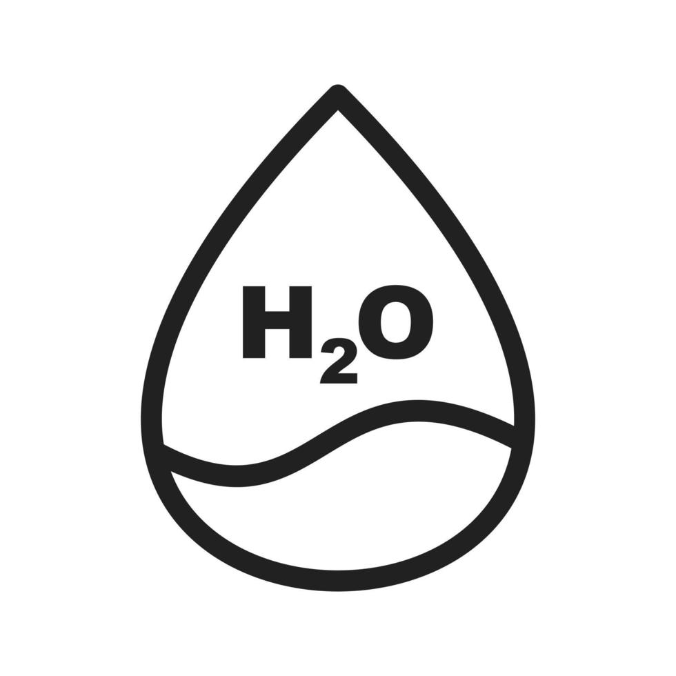 Symbol für Wassertropfenlinie vektor