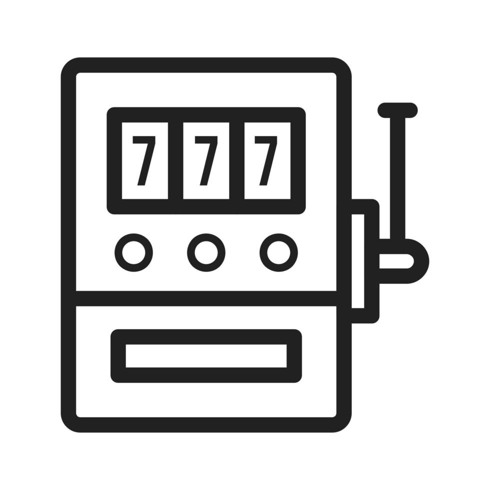 Spielautomat mit Siebener-Liniensymbol vektor