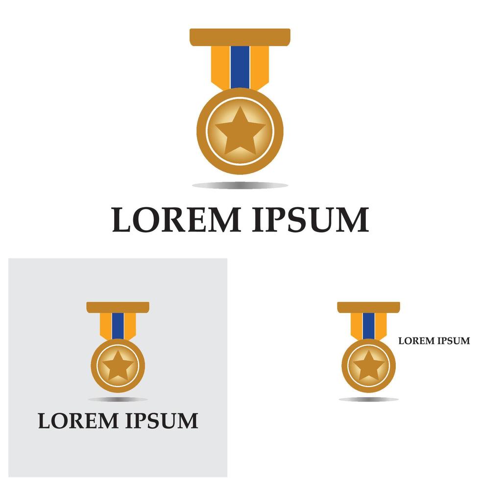 medalj ikon vektor bakgrund mall illustration