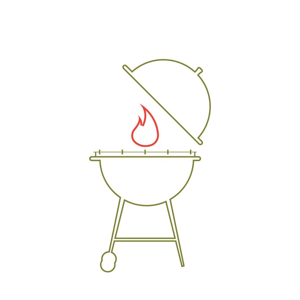 Grill-Symbol-Vektor-Illustration vektor